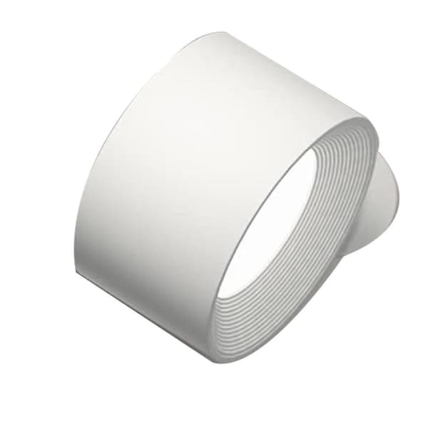 [RM]Indoor Wall Lamp, USB Rechargeable Battery Wall Light, Warm/Natural/White Light, 3 Brightness Levels, Touch Control White-hao