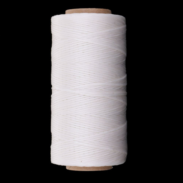 Platt Vaxad Tråd Sömnad Läderhantverk Beige 260M 150D 0.8mm