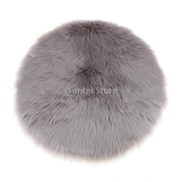 80cm Mjuk fluffig fårskinnsimitation Fuskpälsmatta Grå