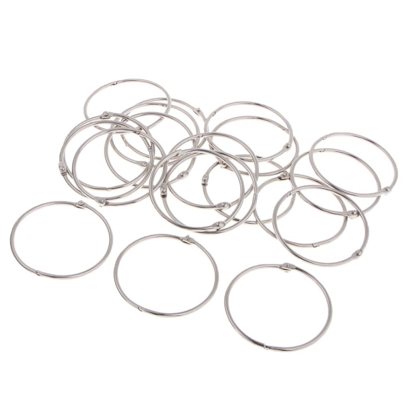 10/20/30 Set Bokring Små Lösbladiga Binderringar Nyckelring Nyckelring 60mm