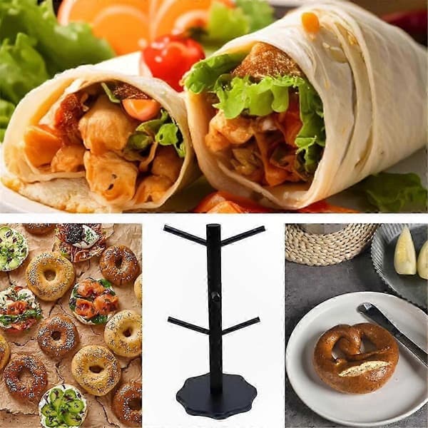 Trestativ for kringler og bagels Black