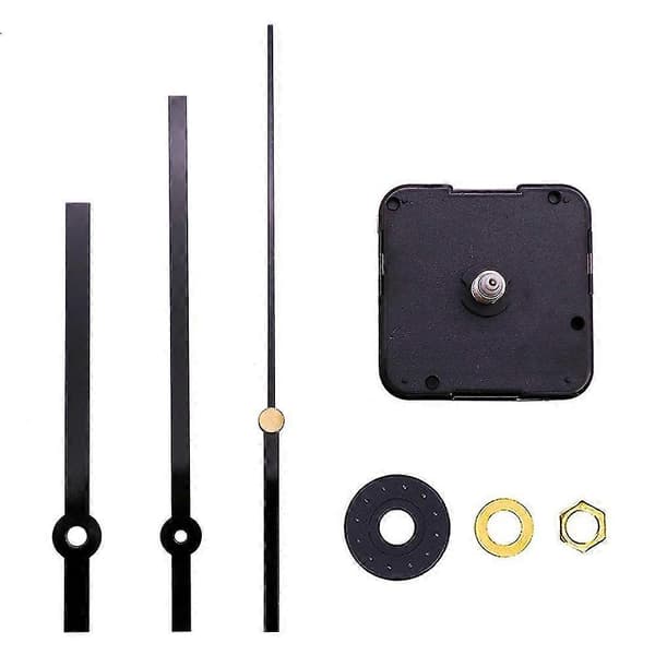 Handheld Quartz Clock Mechanism Quartz Clock Movement Silent Sweeping Second Movement, Black, 18.5*6.5*4cm