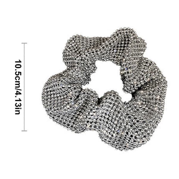 Diamant skinnende hårbånd, tykktarmshodeplagg, elastisk daglig bruk, sølv kvinner, rhinestone fest
