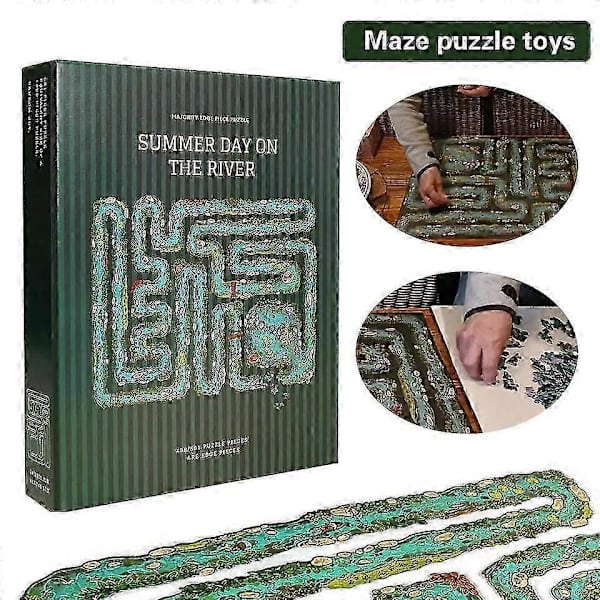 Edge Piece Puzzle Game, Unique River Themed Puzzle (h)[RM] 1pc