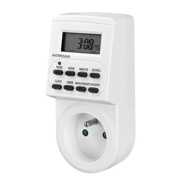 Digital timer til stikkontakt, for at spare energi, 2024 Ping