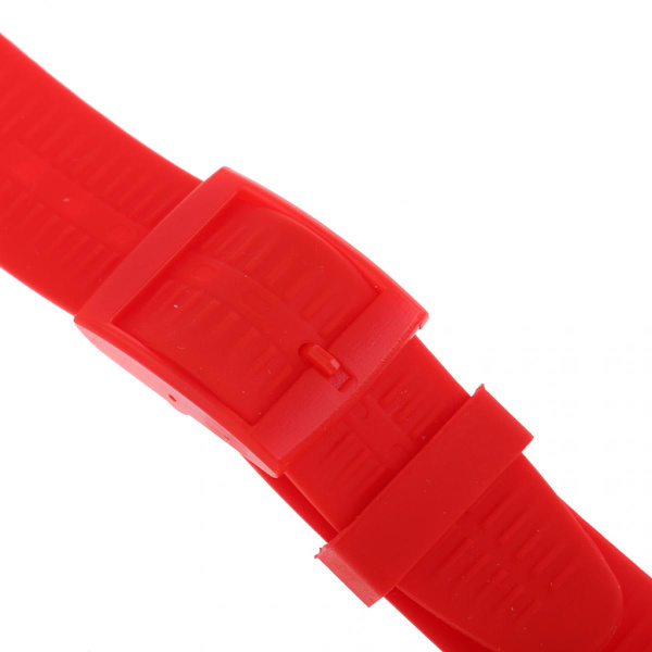 19mm Silikon Gummi Klockarmband Vattentätt Rött