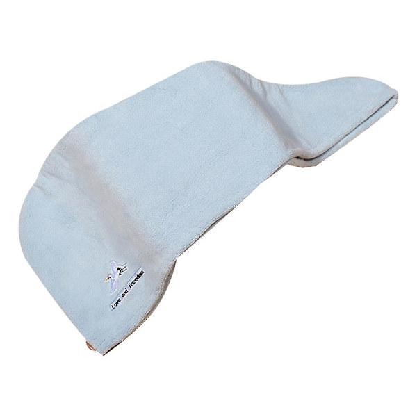 Mikrofiber Hårhandduk Wrap för Kvinnor, Superabsorberande Snabbtorkande Turban, Snabbtorkande Hatt light blue