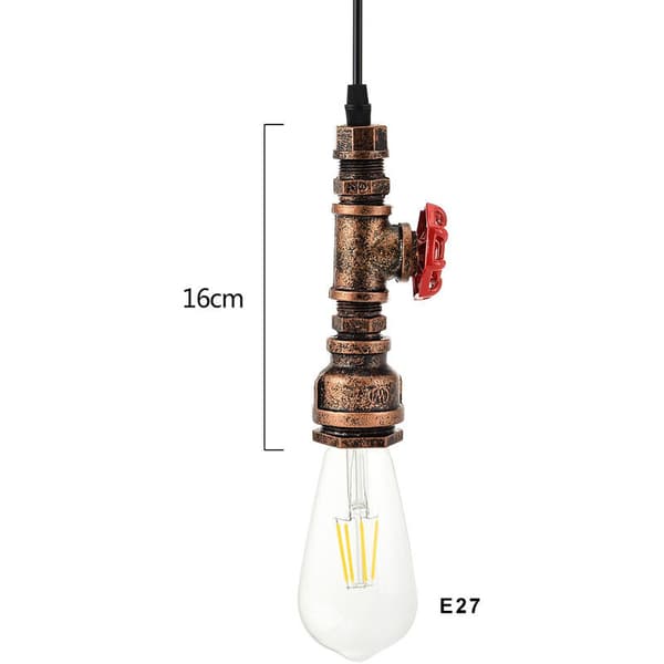 [RM]Loft Retro Industrial Iron Vintage Pipe DIY Ceiling Lamp Hanging Lamp (Bulb)