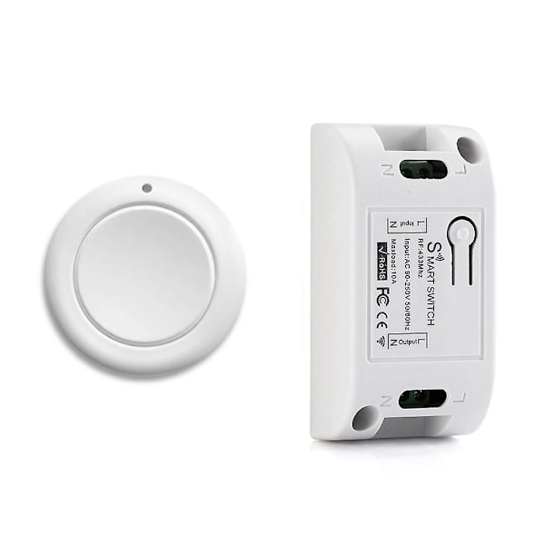 [RM]Wireless Light Switch RF 433 MHz Remote Control AC 110V 220V Receiver Push Button Bedroom Ceiling