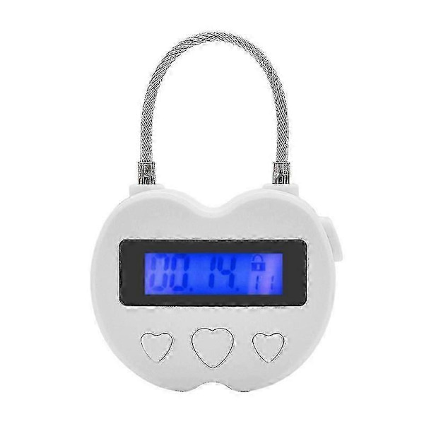 [RM]Smart Timing Lock LCD Display Timing Lock Multifunctional Electronic Timer, Waterproof USB Rechargeable Temporary Timing Padlock