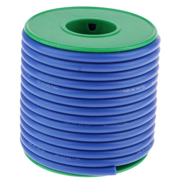 14 AWG silikonkabel: 10 meter hög, extremt flexibel silikonkabel, blå
