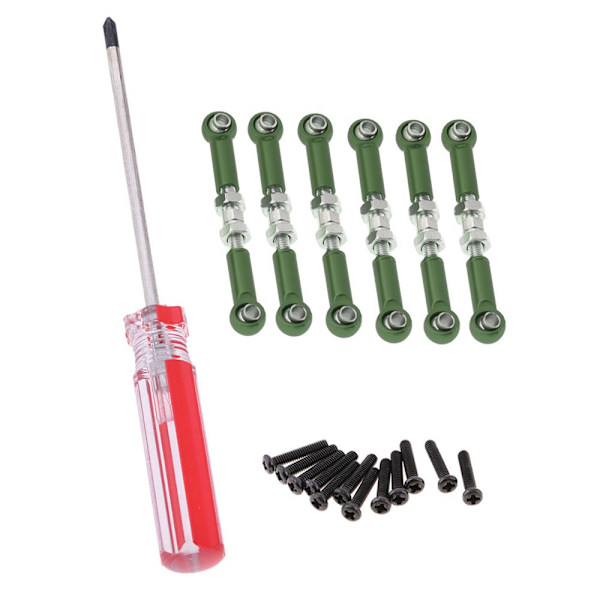 6st Styrservo Motor med Skruvmejsel för Wltoys A959 1/18 RC Grön