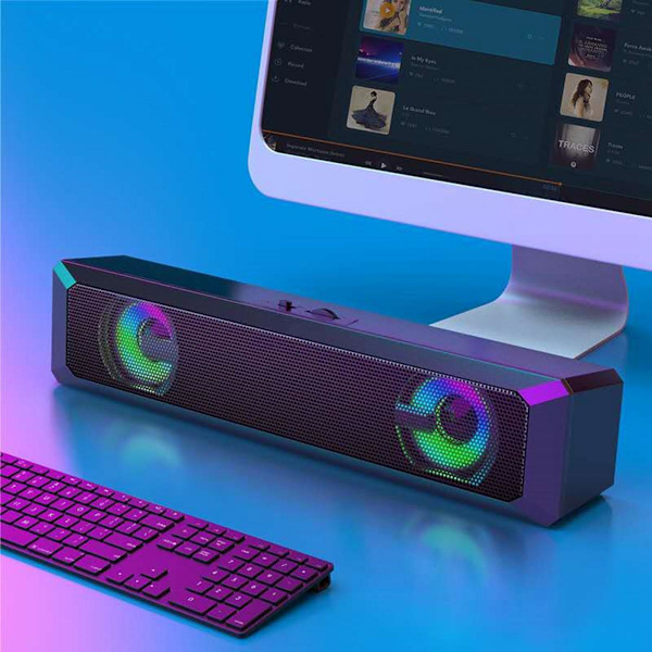 RGB LED-ljus Trådlös Bluetooth-högtalare Musikspelare Ingen Bluetooth-version