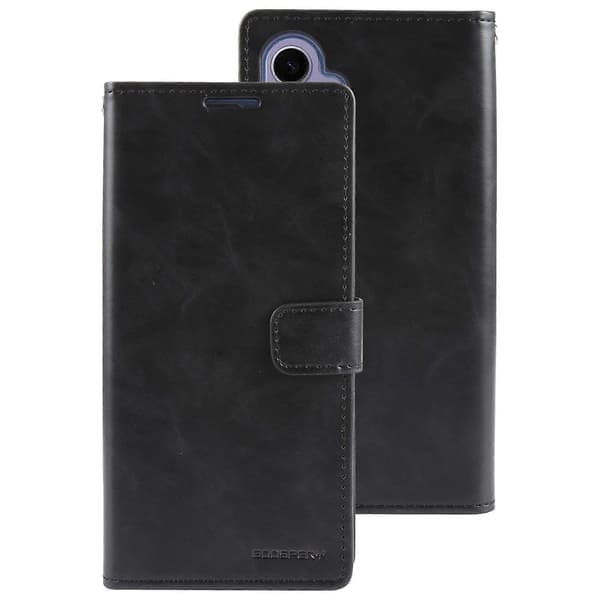 GOOSPERY MANSOOR DIARY Läderfodral med 9 kortfack Black For Samsung Galaxy S24 5G