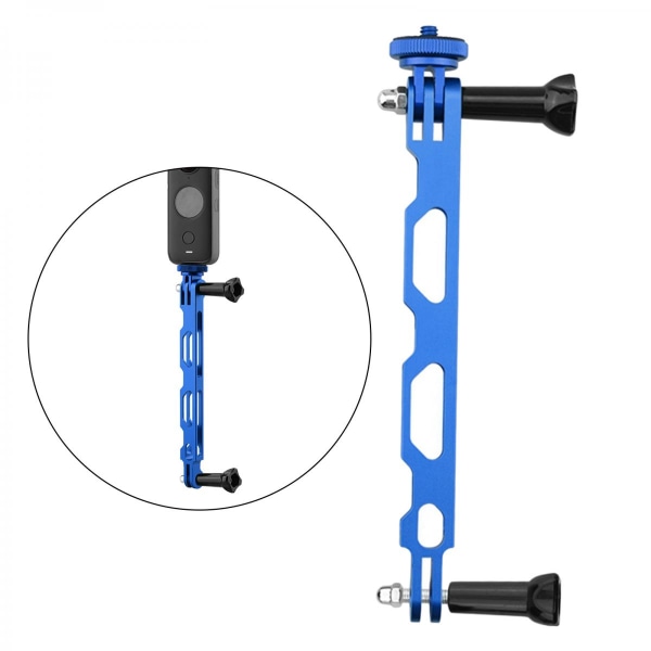 CNC 1/4\" Förlängningsarm Stångfäste Basadapter för Insta360 ONE X2 X Blå