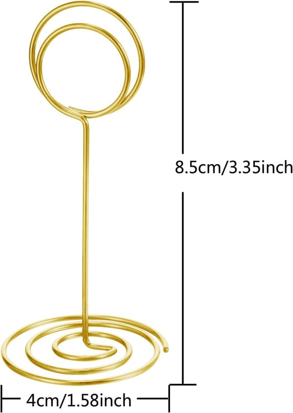 24 Pieces Gold Table Number Holders Wedding Place Card Holders