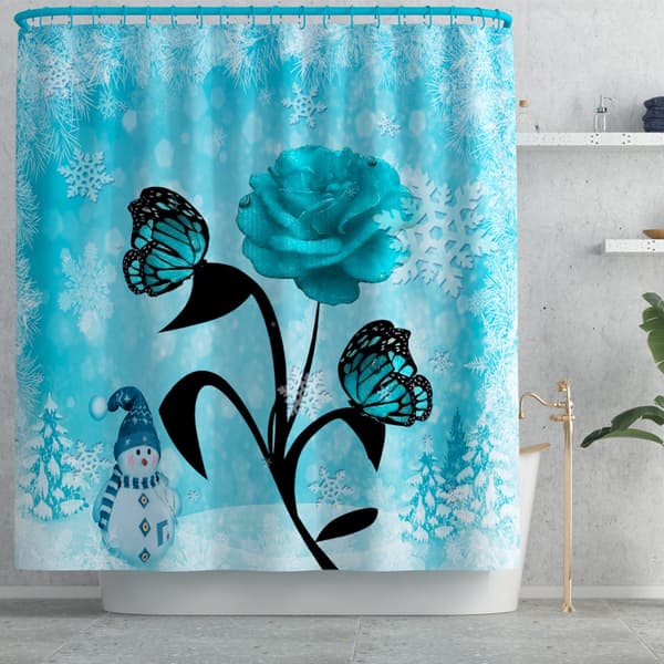 [RM] Christmas Flower Toilet Mat Set with Four Combination Floor