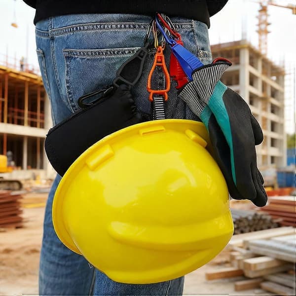 [RM]Sæt med 5 farvede handskeklemmer til arbejdshandsker, håndklæder, hatte (sort, blå)
