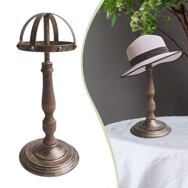 [RM]Hat Stand Bordplade Hatteholder Pladsbesparende Stående Bærbar Display Organizer til