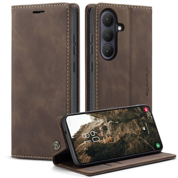 CaseMe Plånboksfodral för Samsung Galaxy S26 Konstläder Ställ - Kaffe[RM]