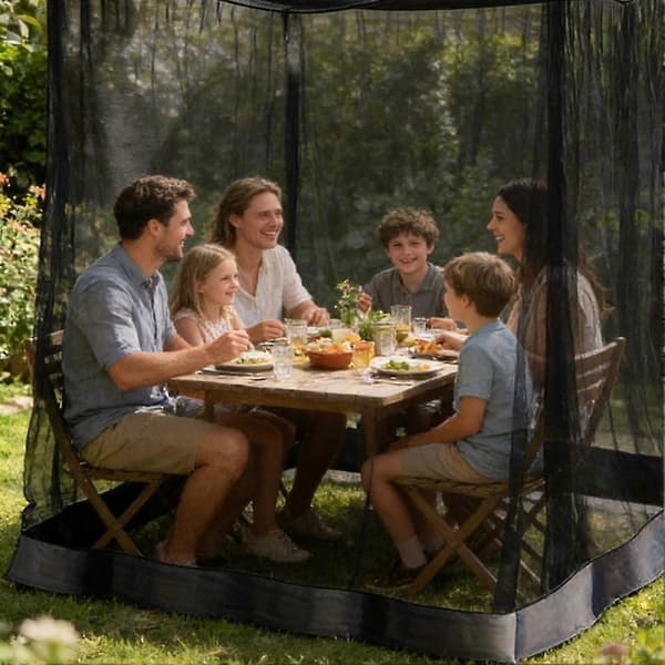 [RM]Extra stort myggnät 220x200x200cm Polyester Sovrum Camping Skydd White