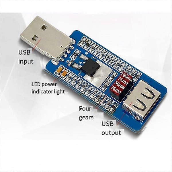 USB Power Bank Anti-nedlukningsmodul, virtuel belastning til mobile powerbanks