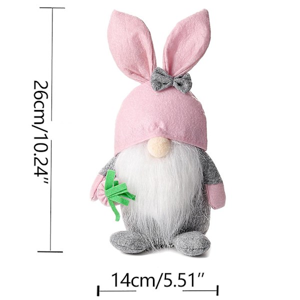 Påskhare Ornament Ansiktslös Gammal Man Dvärg Plyschdocka Dekoration Hängande 2-pack äggfärger påsk
