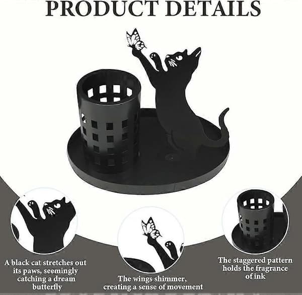 Legende design paraplyholder i metal til katte- og sommerfuglelskere