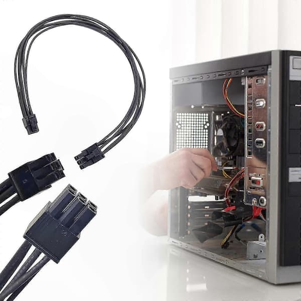 PCIe 6-ben til Mini 6-ben strømadapterkabel, forlængerkonverter til GPU-grafikkort, understøttelse af flere farver 50 cm