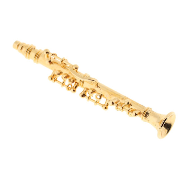 1 Set Miniatyr Klarinett Hemstudio Ornament Dekoration Julklapp 5.8cm