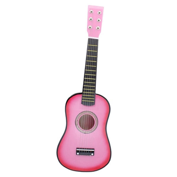 Mini 23 tums trä 6-strängad akustisk gitarr Musikinstrument present rosa