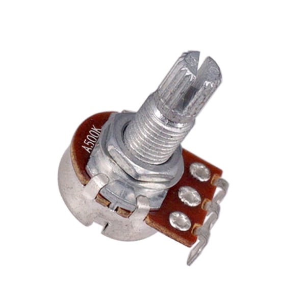 Gitarr Hastighetskontroll Knoppar & Lång Hals Potentiometer, 18mm, 500K, Svart