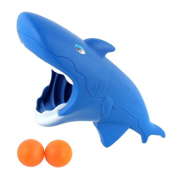 Blue Cartoon Sharks Ball Shooting Toy Animal Popper Kid inomhus utomhusleksak