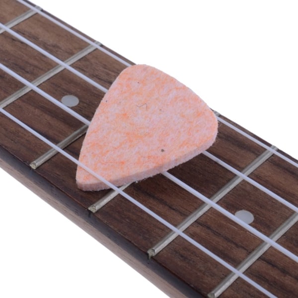 Set med 5 Orange Filtplektrum för Klassisk Gitarr