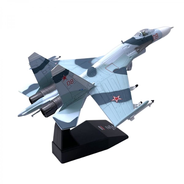 1:100 Sukhoi Su-27 Jaktflygplan Metallmodell Flygplan Samlarleksak Present