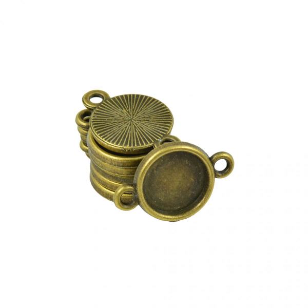 50 st Tom Bezel Infattningsbas För Cabochonsmycken DIY Berlockkontakt 10mm