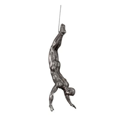 [RM]3x Bronze Climbing and Rappelling Figures Trio Hanging Decorative Figures Trio Mountain Climbers