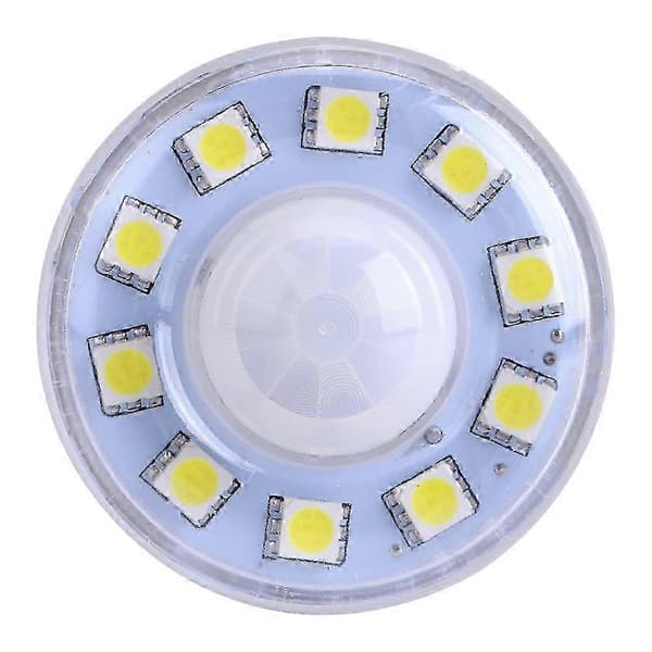 1,8W 220V PIR Infraröd Rörelsesensor 10 LED-lampa Sovrum Energibesparande Glödlampa (Gängtyp)