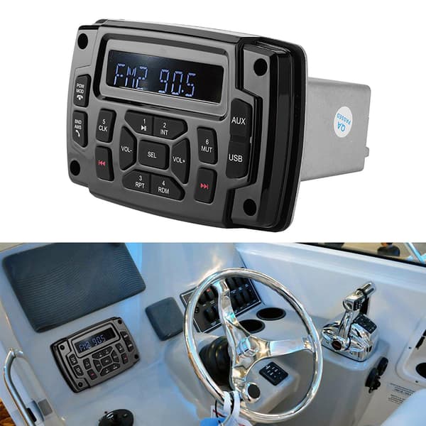 [RM]12V MP3 Player Bluetooth FM AM Stereo Receiver IP66 Waterproof Marine Boat Accessory