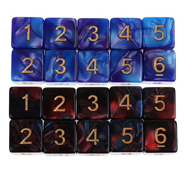 20 st tärningar 6-sidiga tärningar d6 för dungeons and dragons bordsspel