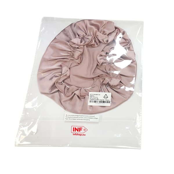 [RM]Sovehætte nathue i 100 % silke Pink M Pink Pink M