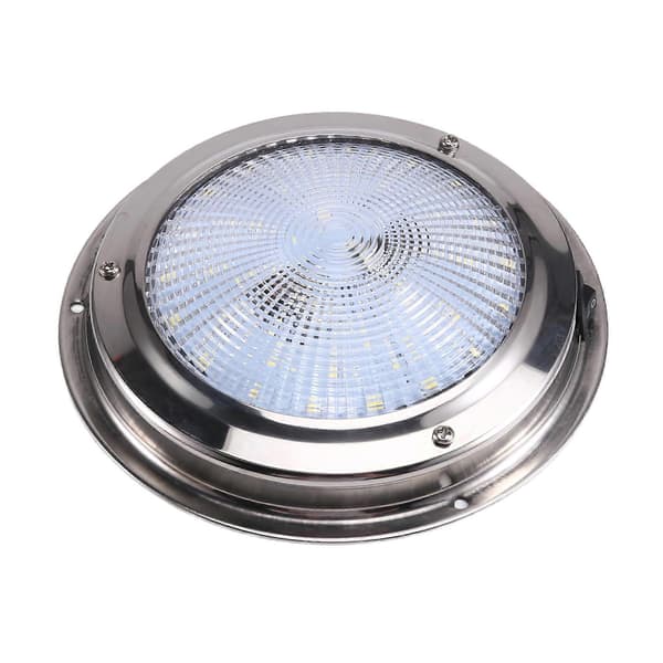RV LED Ceiling Dome Light IP65 Waterproof Interior Lighting 12V24V 42LED Marine Courtesy Light Boat Accessories Silver