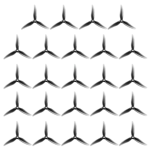 48PCS 51466 V2 FPV Propeller 5 tum 3-bladig propeller Drönarpropeller för FPV RC Racing Drönare Grå Gray
