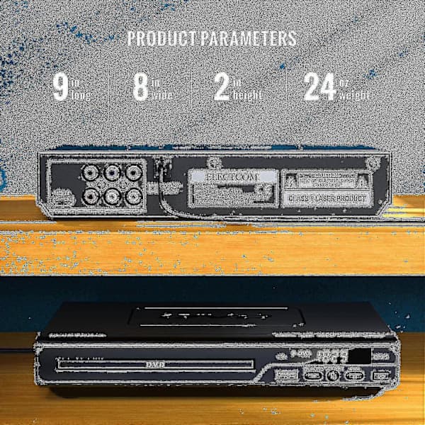 [RM]DVD Player for TV, Blue Ray DVD Player with Remote Control, HDMI Cable (Includes Cleaning Cloth) Wigslar