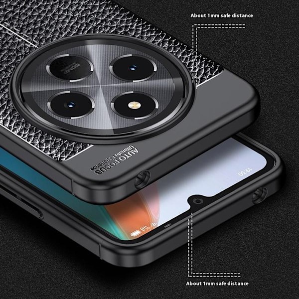 Xiaomi Redmi 14C Suojakuori Litsi-kuvio Musta 37