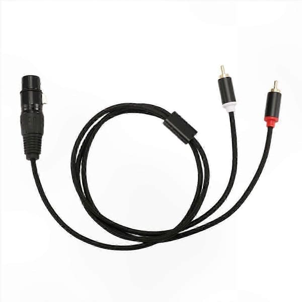 3-bens XLR hun til dobbelt han Y-splitterkabel, 1 meter