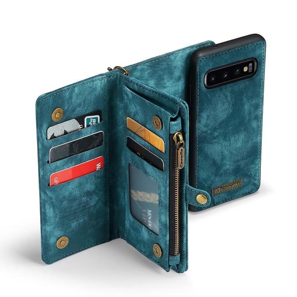 [RM]CaseMe-008 Läderfodral för Samsung Galaxy S10 Blue
