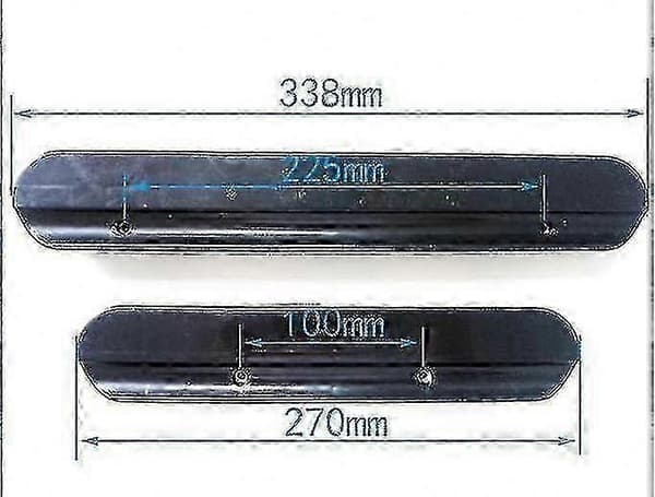 Universelle læderarmlænspuder til kørestole - 2-pak erstatningspuder Blue Leather handrail Short