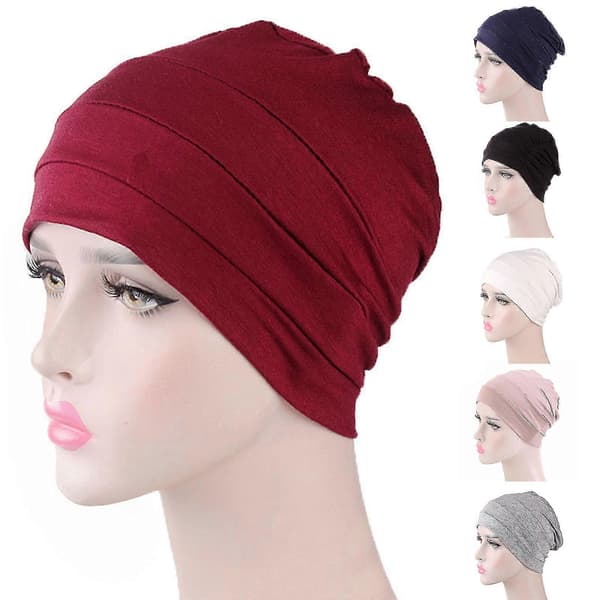 [RM]Comfortable Chemo Hat for Cancer Patients, Soft Chemo Headwear Navy blue