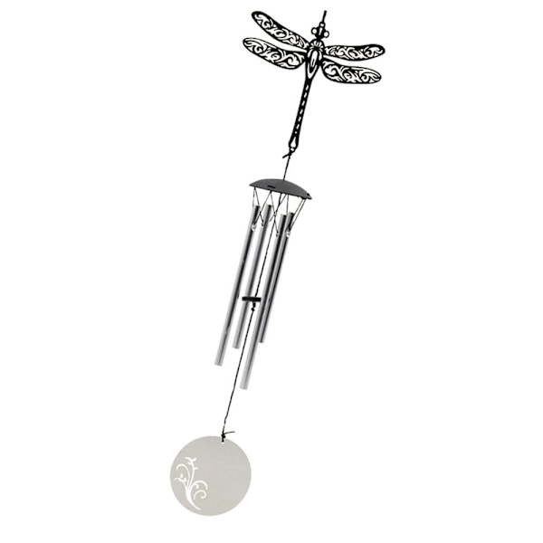 Dragonfly design rostfritt stål 4 klockor vindspel hängande klocka